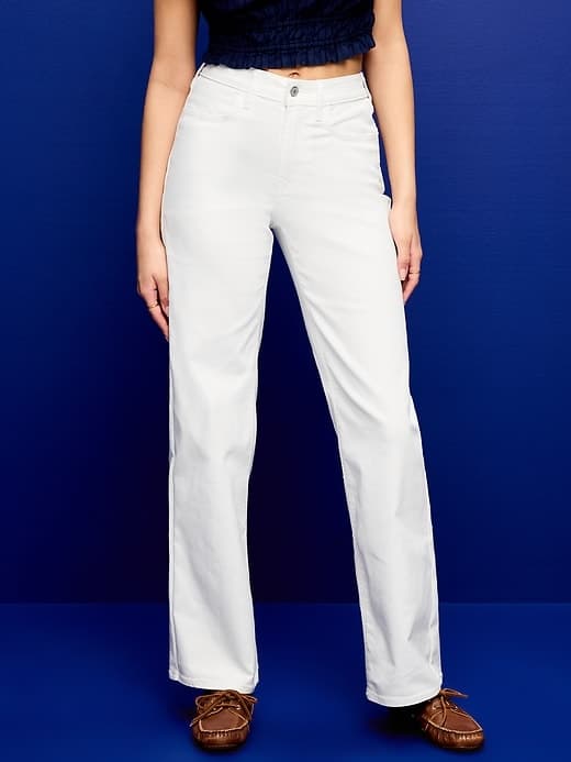 High-Waisted Wow Wide-Leg Jeans Shop More WOW Jeans — view 2