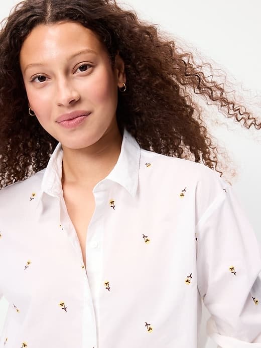 Cropped Button-Down Shirt — view 4