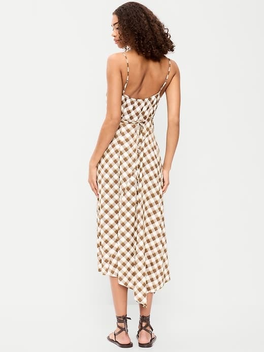 Fit & Flare Tie-Back Asymmetrical Midi Dress — view 2